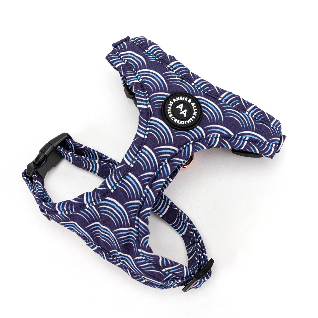 100% Cotton Adjustable No Pull Dog Harness Rose Gold   Moon Tide main