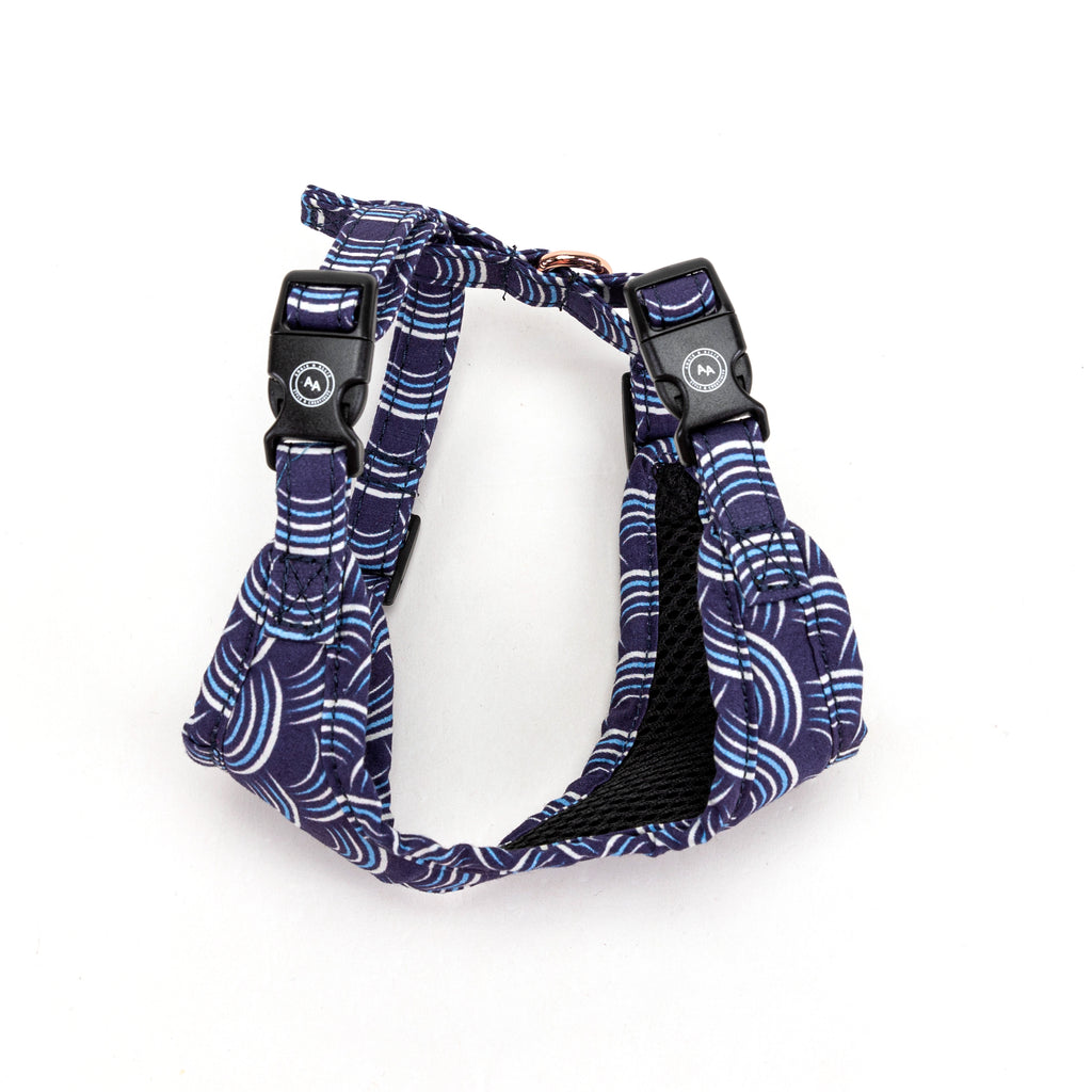 100% Cotton Adjustable No Pull Dog Harness Rose Gold   Moon Tide side