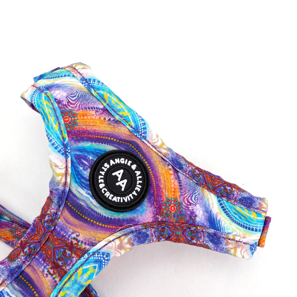 100% Cotton Adjustable No Pull Dog Harness Rose Gold  Aurora detail