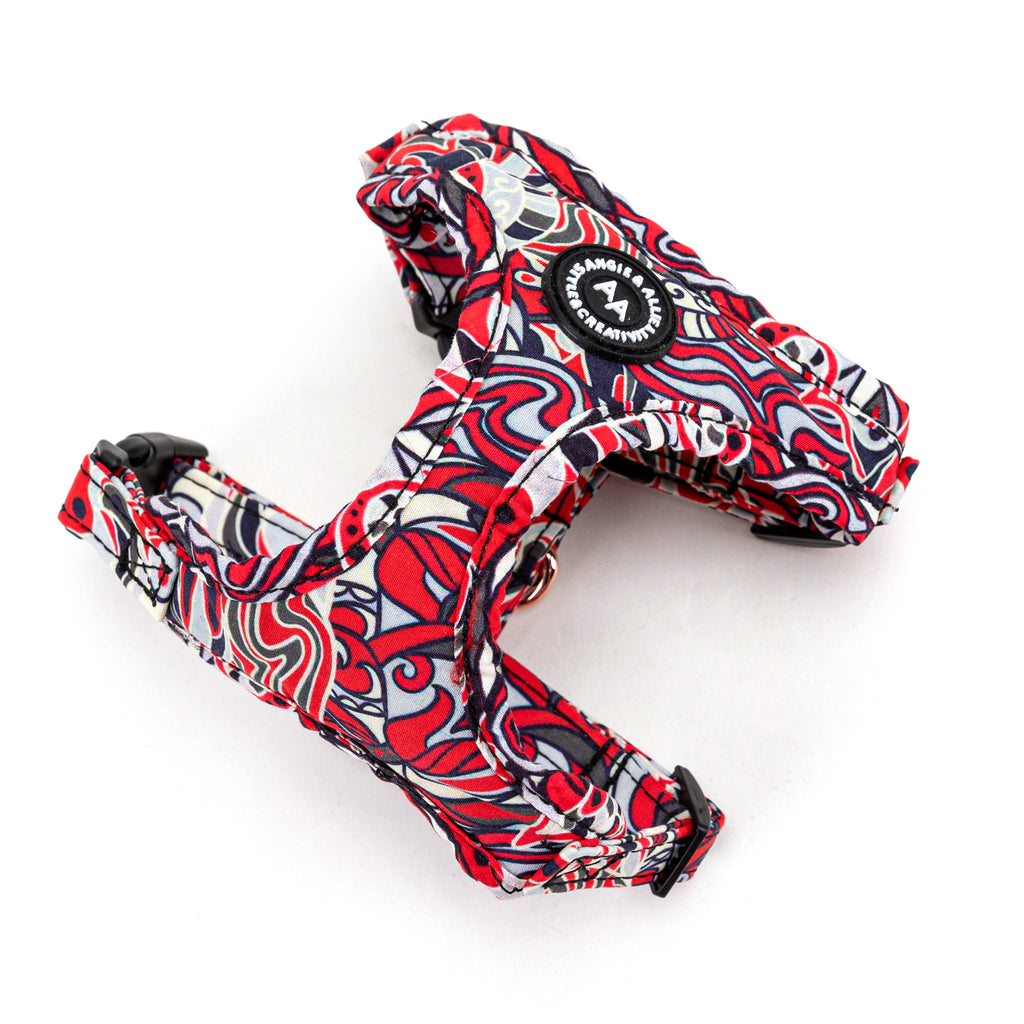 100% Cotton Adjustable No Pull Dog Harness Rose Gold   Impressionist main