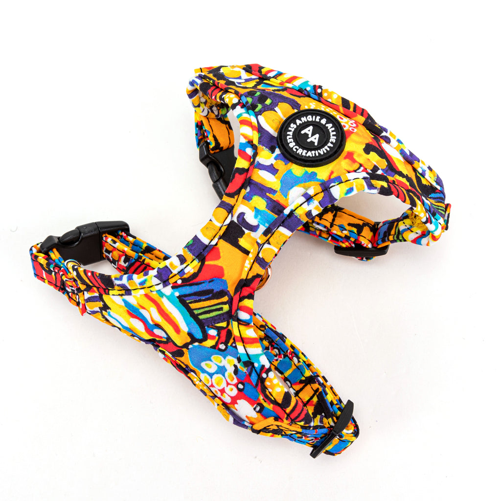 100% Cotton Adjustable No Pull Dog Harness Rose Gold  Countryside Life main