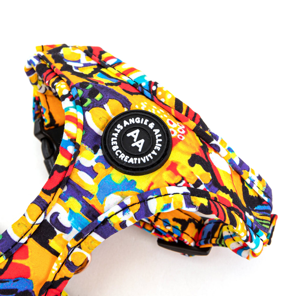 100% Cotton Adjustable No Pull Dog Harness Rose Gold  Countryside Life detail