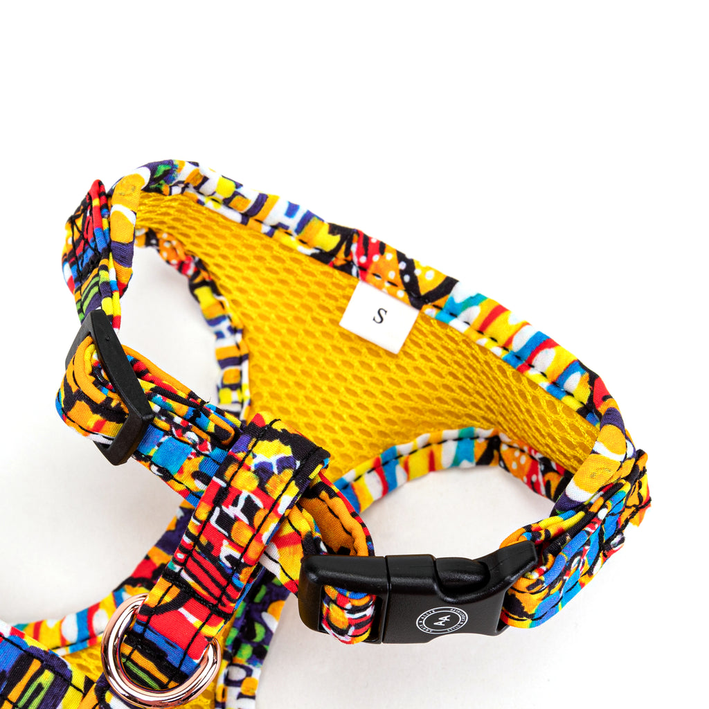 100% Cotton Adjustable No Pull Dog Harness Rose Gold  Countryside Life buckle