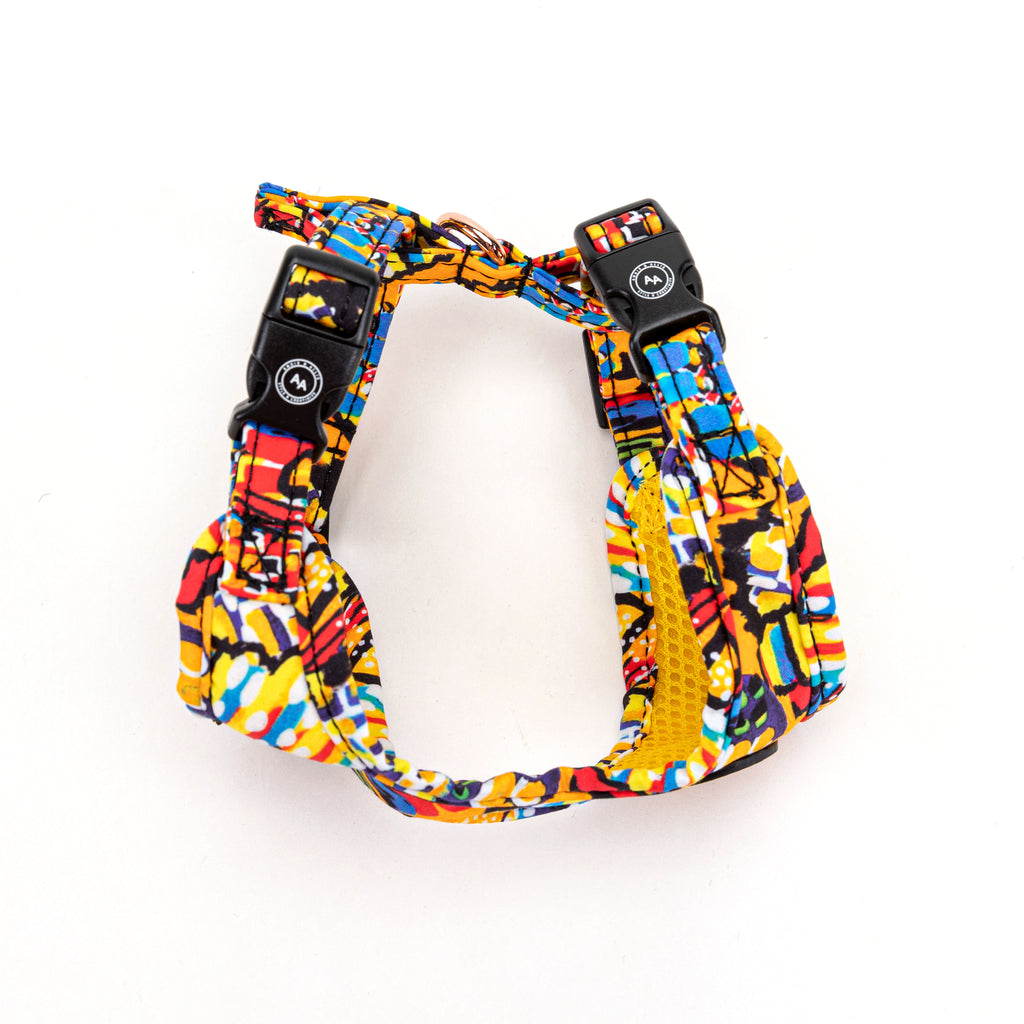 100% Cotton Adjustable No Pull Dog Harness Rose Gold  Countryside Life side