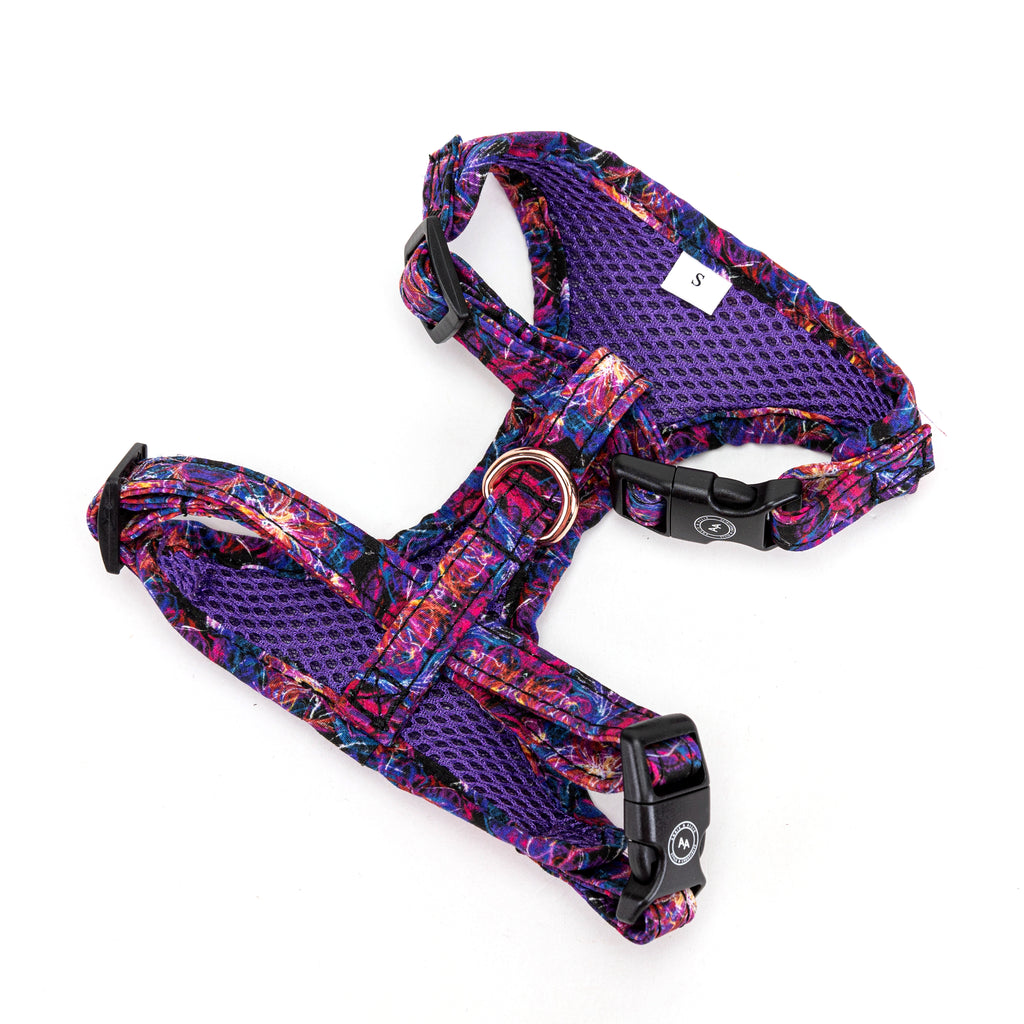 100% Cotton Adjustable Dog Harness  Nebula back