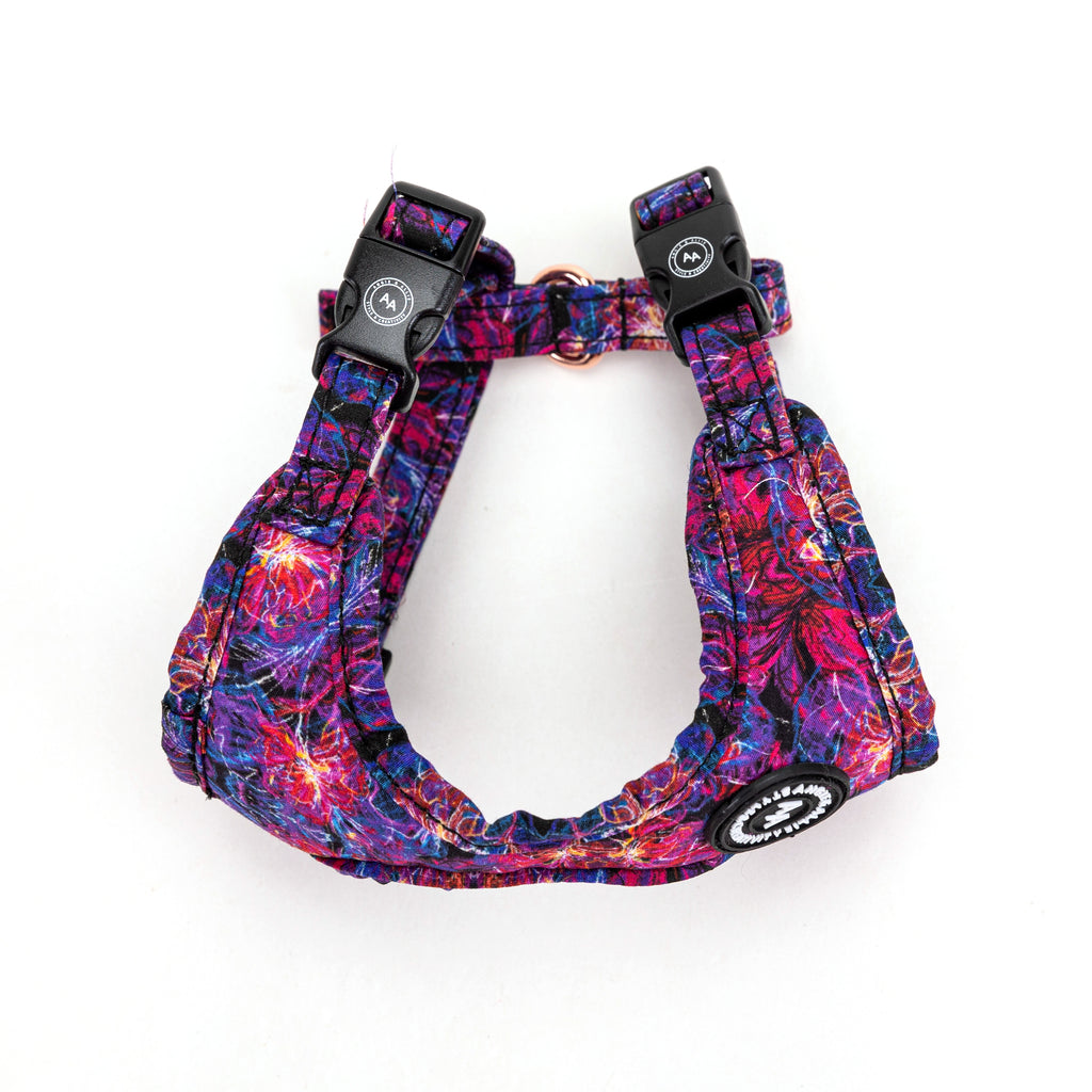 100% Cotton Adjustable Dog Harness  Nebula side