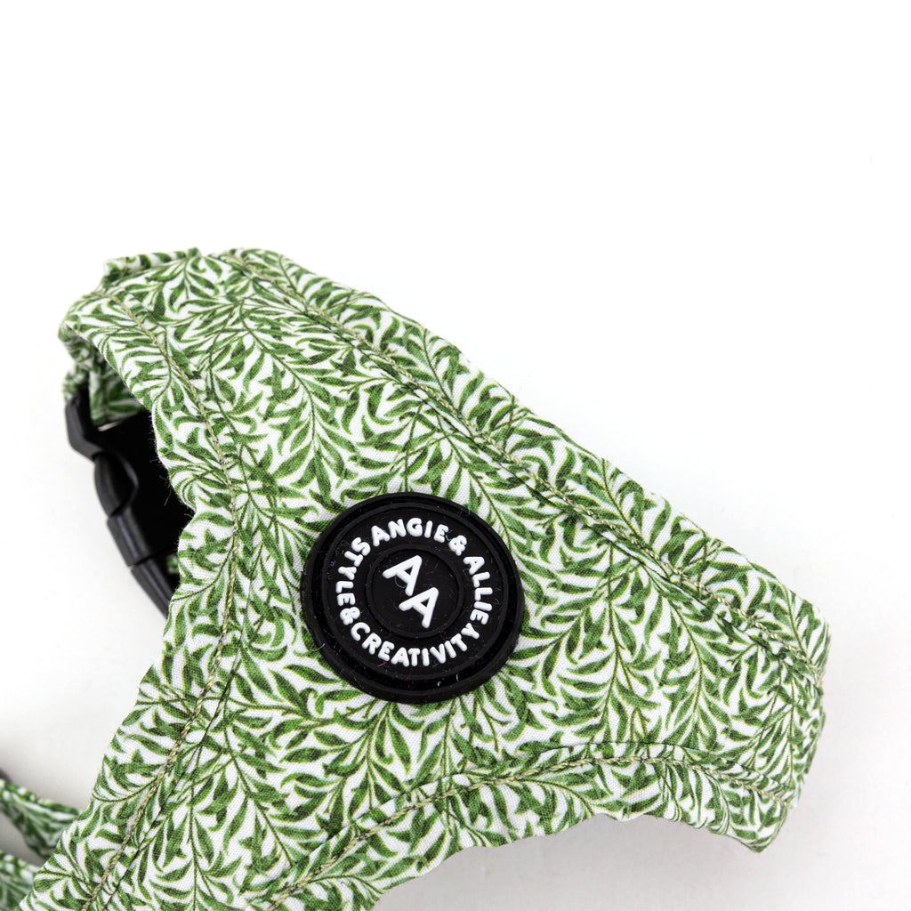 100% Cotton Adjustable Dog Harness Willow Bough detail