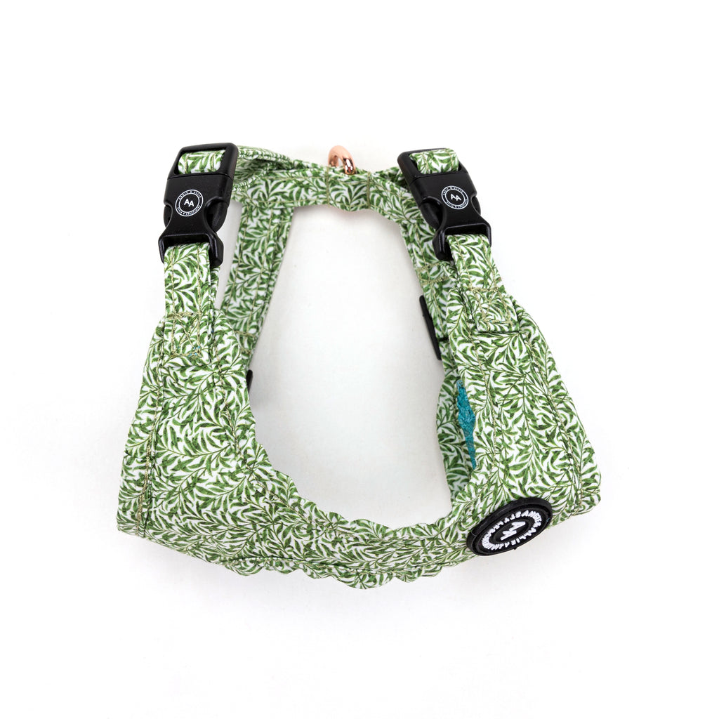 100% Cotton Adjustable Dog Harness Willow Bough side