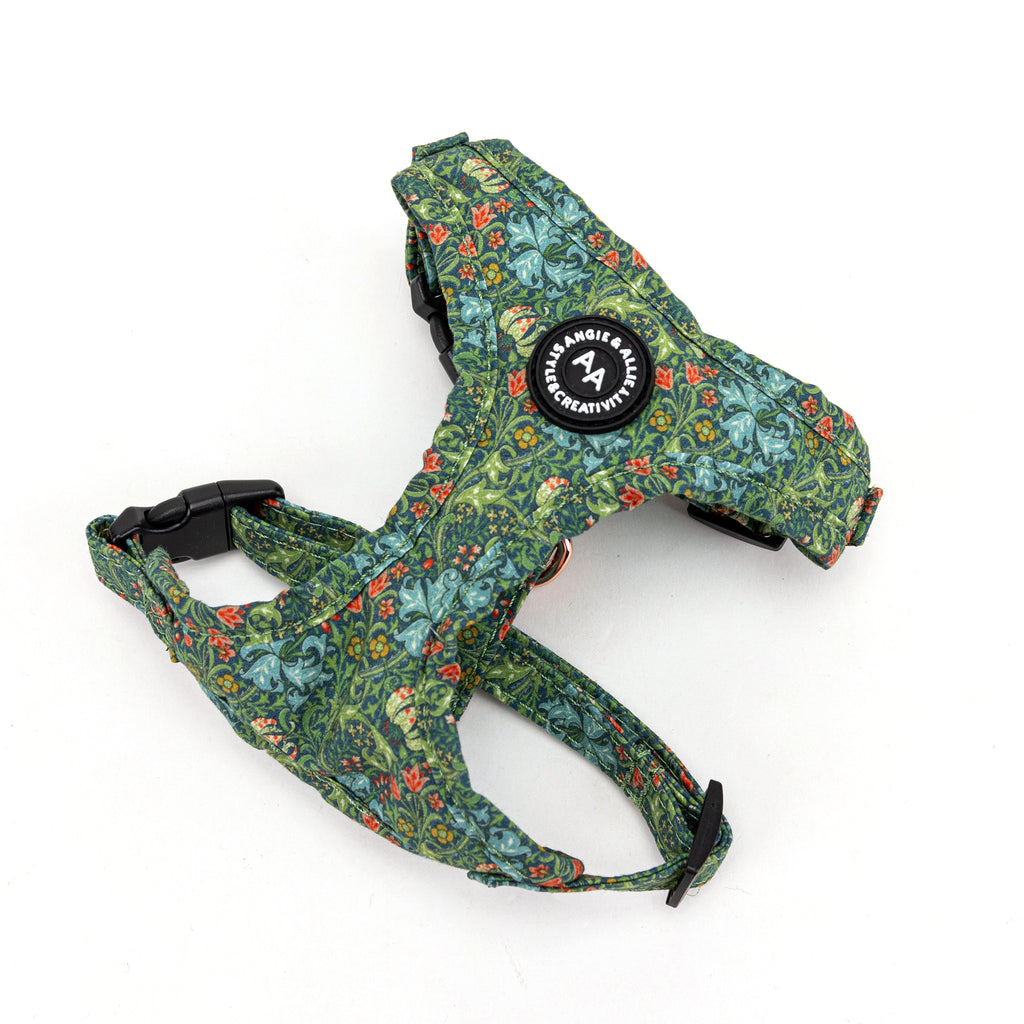 100% Cotton Adjustable Dog Harness    Golden Lily main