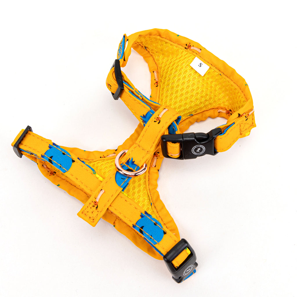 100% Cotton Adjustable No Pull Dog Harness Rose Gold  Oswald back