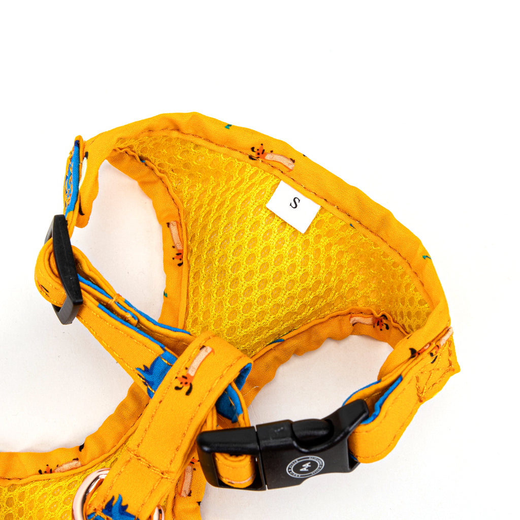 100% Cotton Adjustable No Pull Dog Harness Rose Gold  Oswald buckle