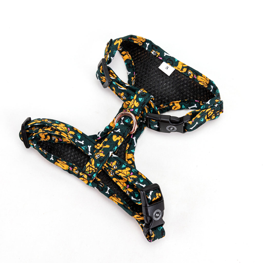 100% Cotton Adjustable Dog Harness Rose Gold  Pluto back