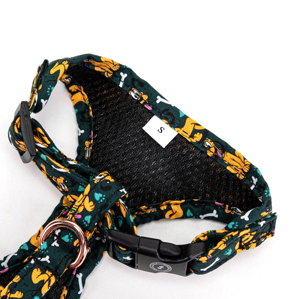 100% Cotton Adjustable Dog Harness Rose Gold  Pluto buckle