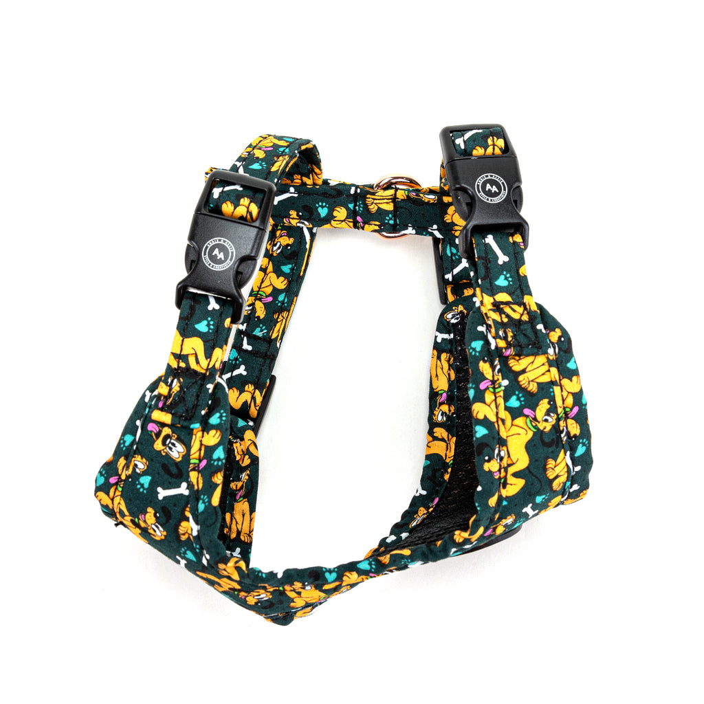 100% Cotton Adjustable Dog Harness Rose Gold  Pluto side