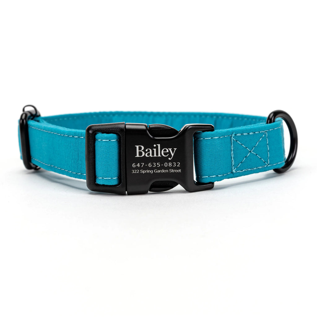 Blue Collars Customisable Personalized Dog Collars | Handmade Organic Cotton Custom Collars for ...
