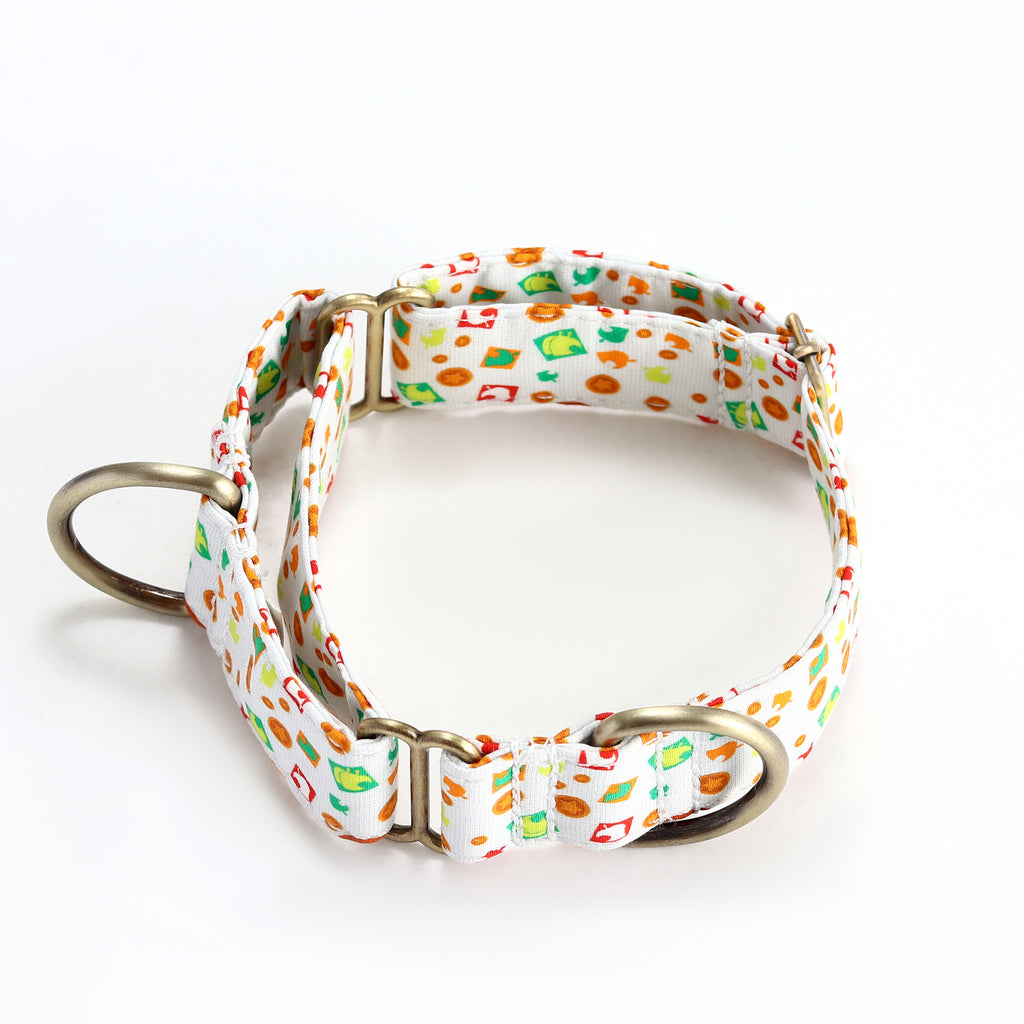 100% Cotton Martingale Dog Collar Brass Tom Nook main