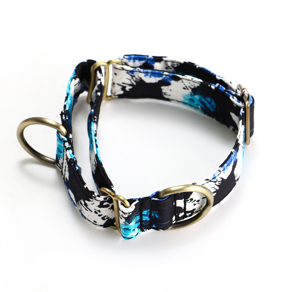 100% Cotton Martingale Dog Collar Brass Lotus main