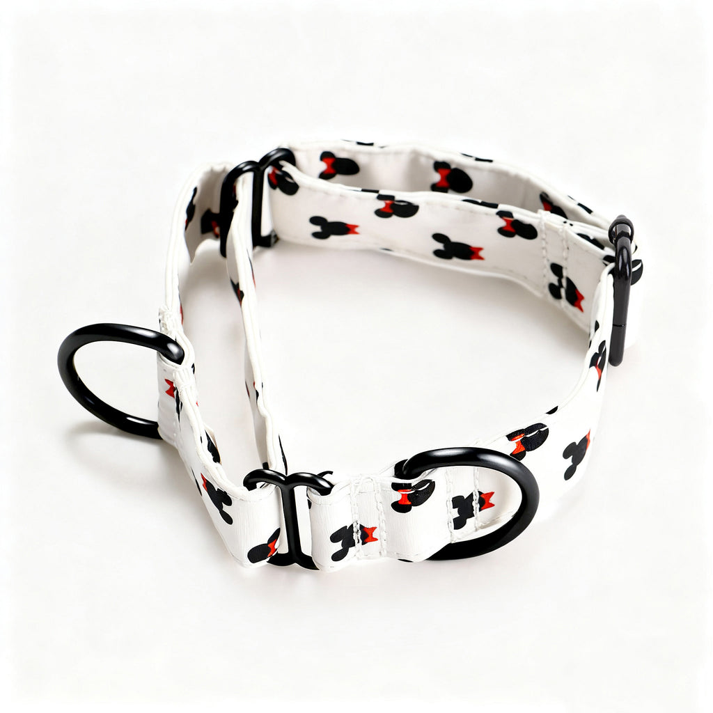 100% Cotton Martingale Dog Collar Black Minnie main