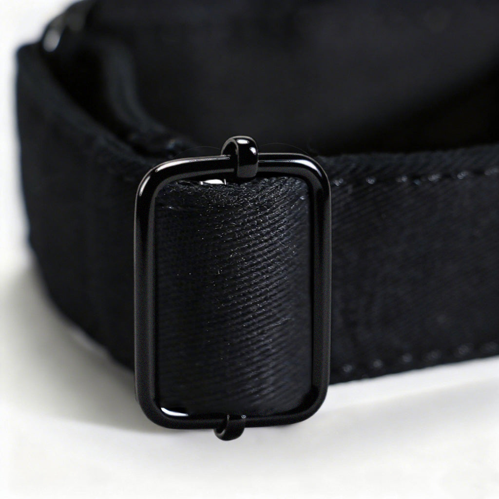 100% Cotton Martingale Dog Collar Black hardware