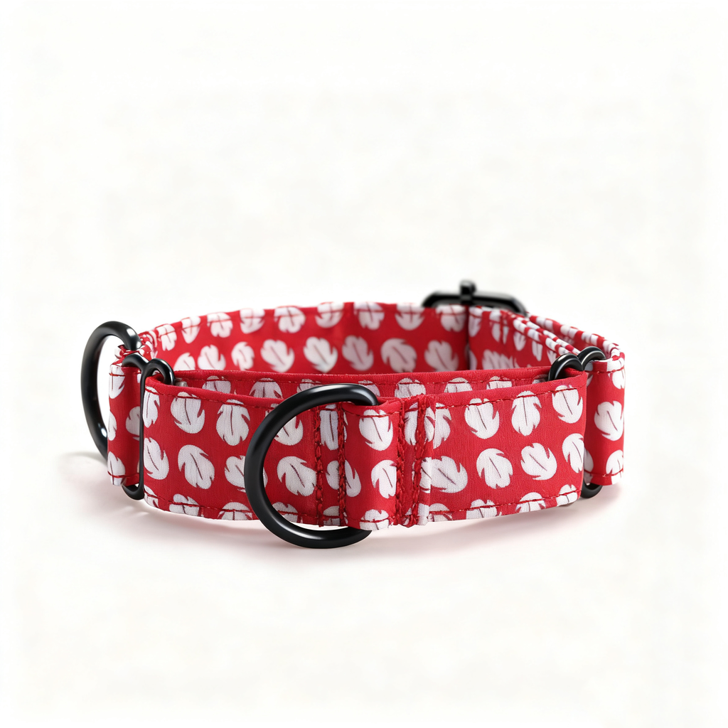 100% Cotton Martingale Dog Collar Black Lilo & Stitch Lilo Hawaiian Dress front