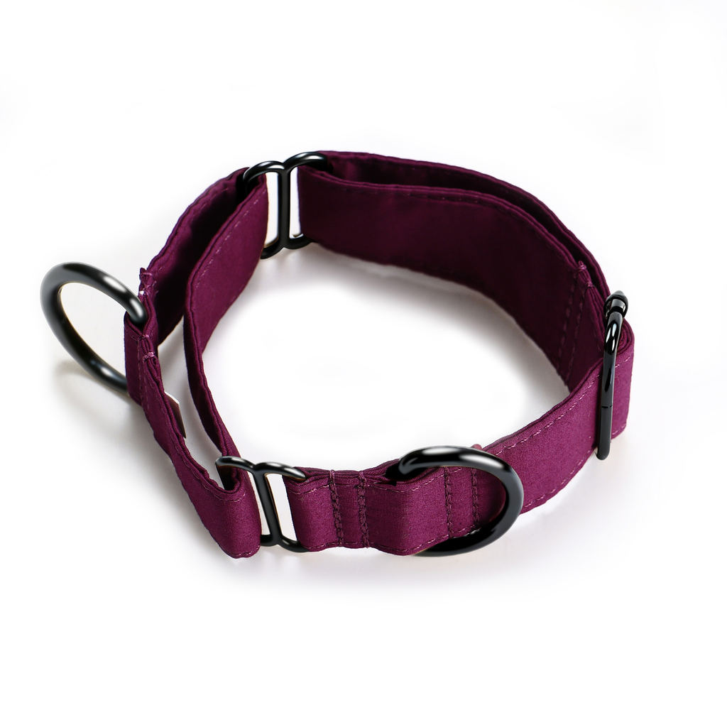 100% Cotton Martingale Dog Collar Wine main