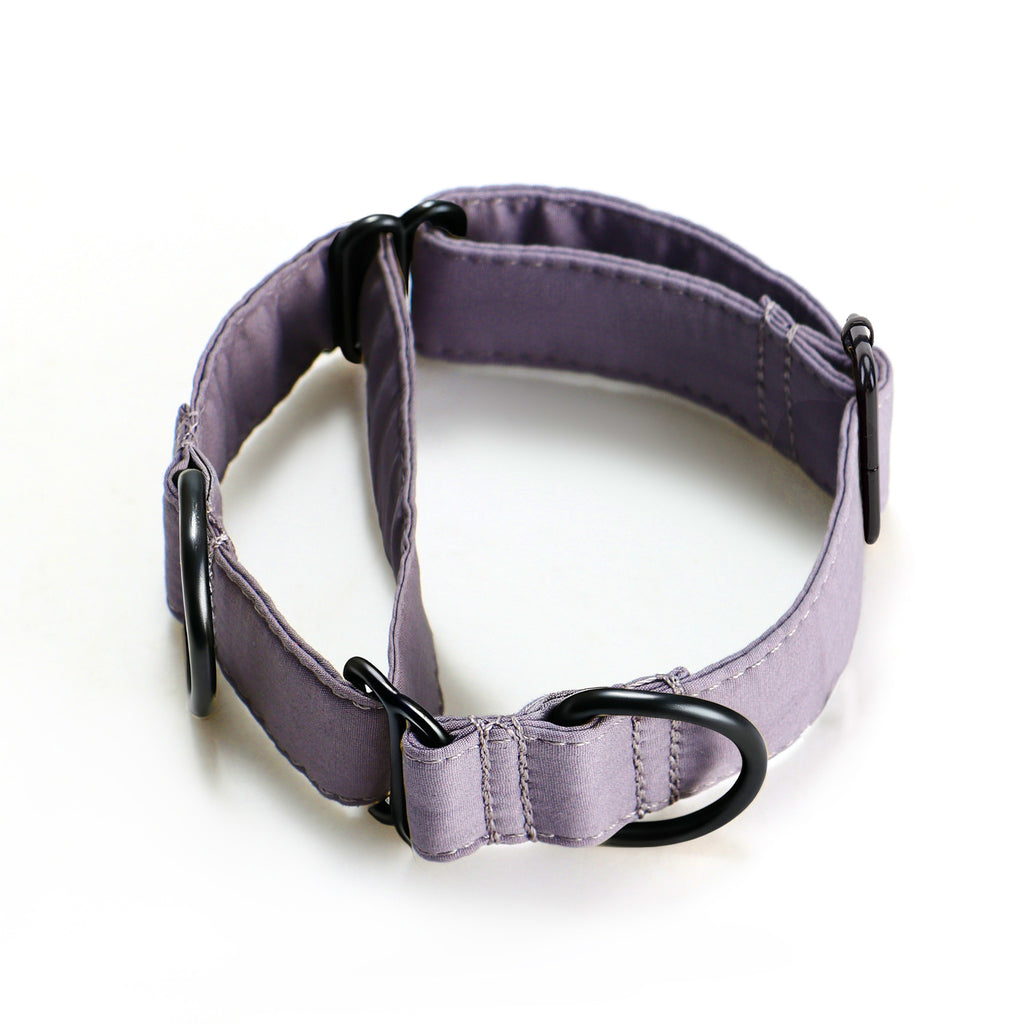 100% Cotton Martingale Dog Collar Light Grey main
