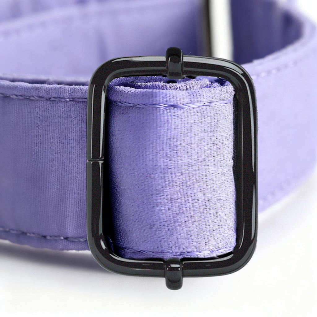 100% Cotton Martingale Dog Collar Lavender hardware