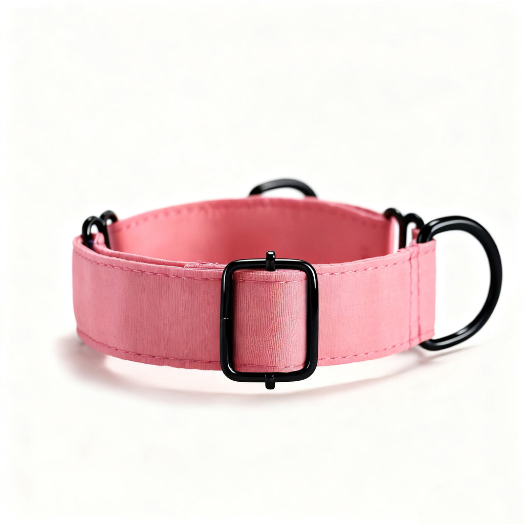 100% Cotton Martingale Dog Collar Coral side