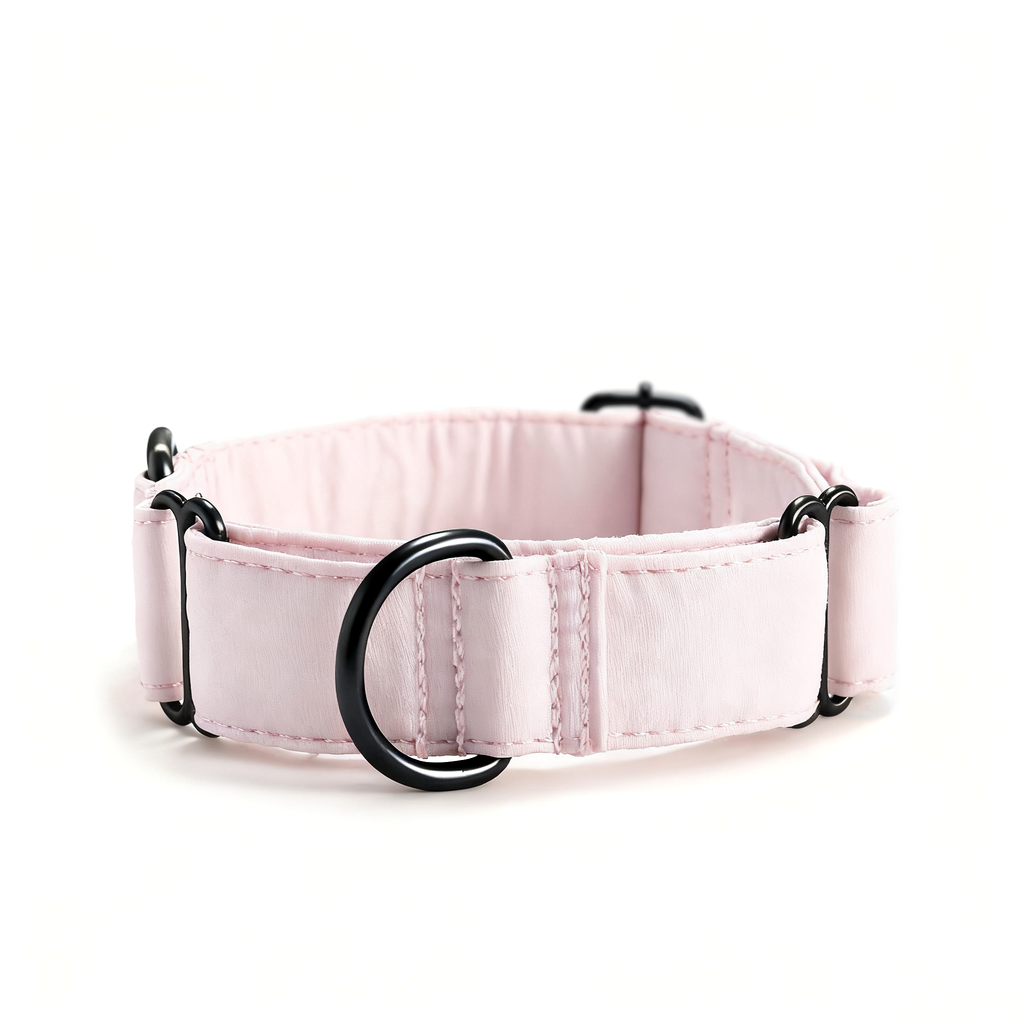 100% Cotton Martingale Dog Collar Pink front