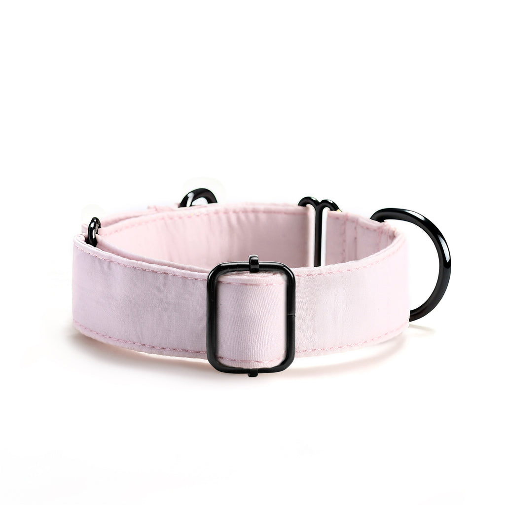 100% Cotton Martingale Dog Collar Pink side