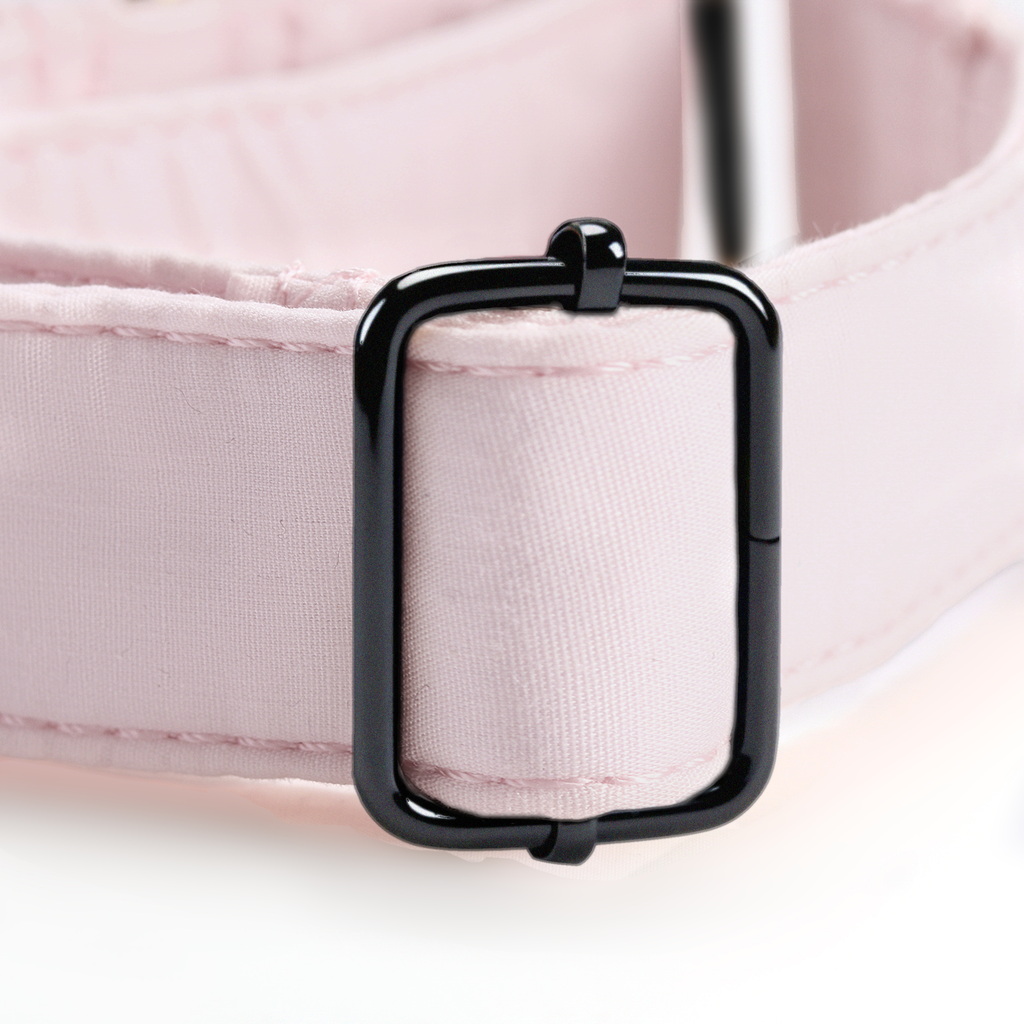 100% Cotton Martingale Dog Collar Pink hardware