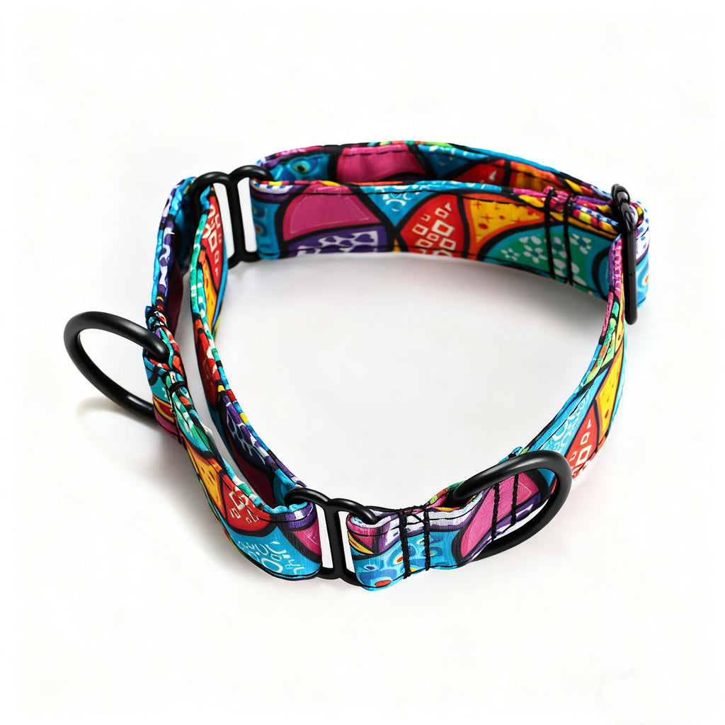 100% Cotton Martingale Dog Collar Black Dream Fantasy main