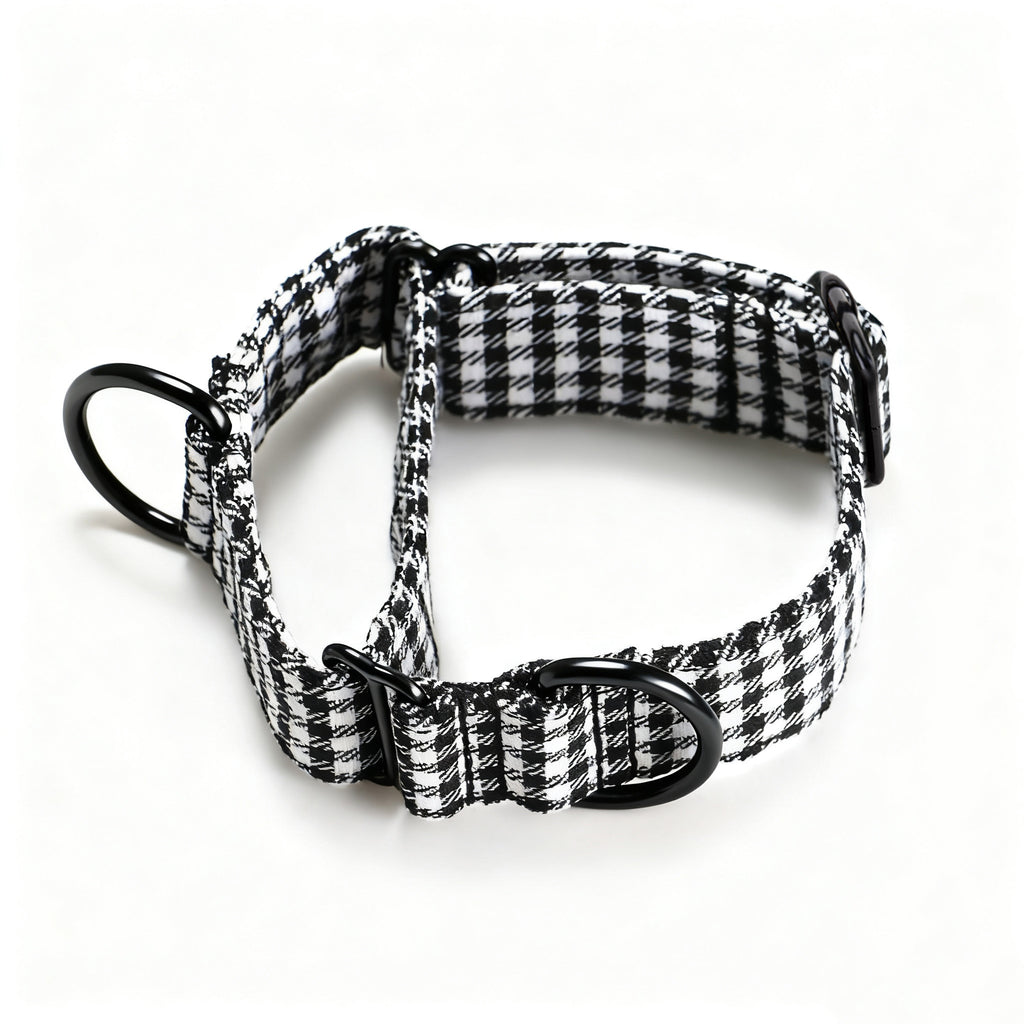 100% Cotton Martingale Dog Collar Shepherd Black & White main