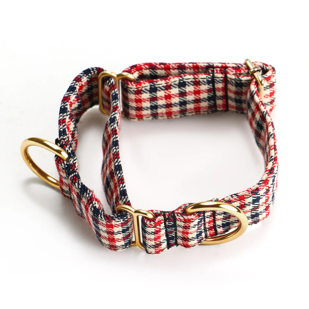 100% Cotton Martingale Dog Collar Gold Shepherd Two Tone main