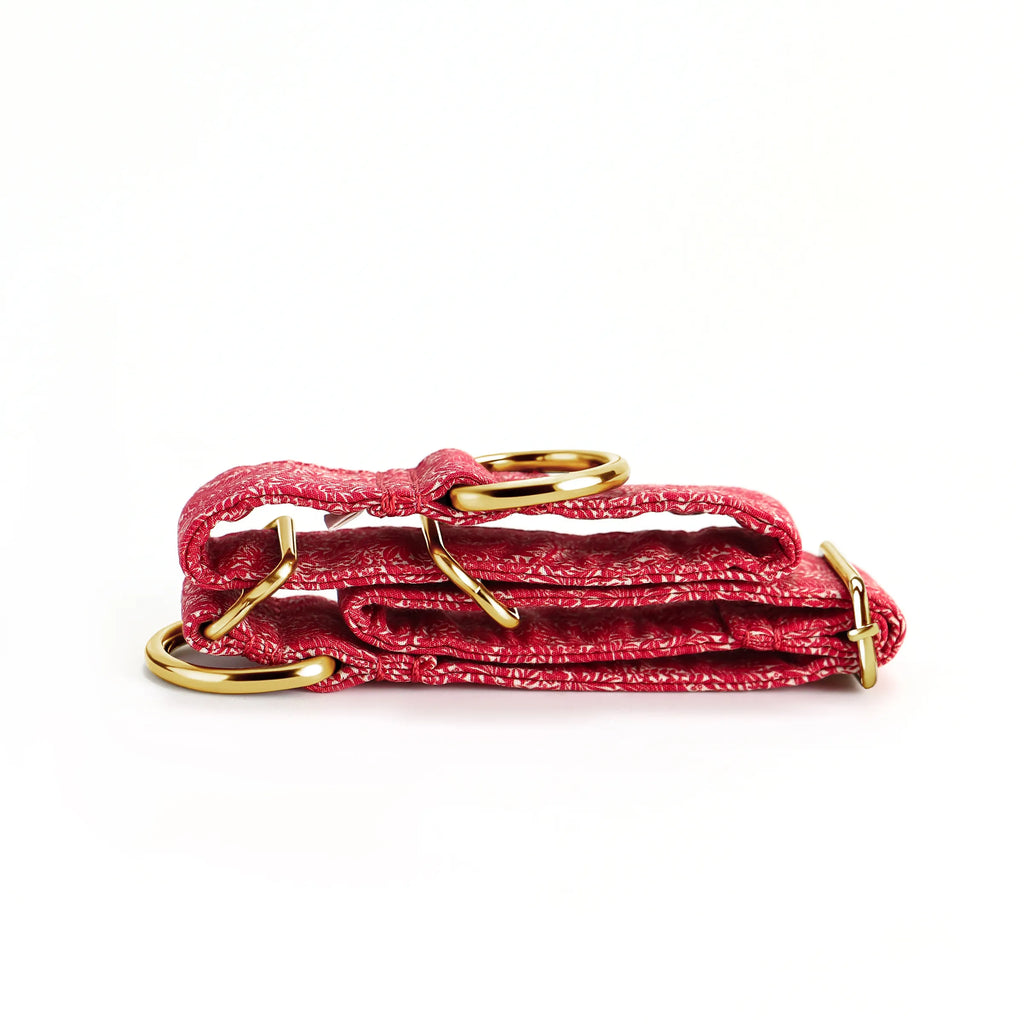 100% Cotton Martingale Dog Collar Gold Larkspur folded