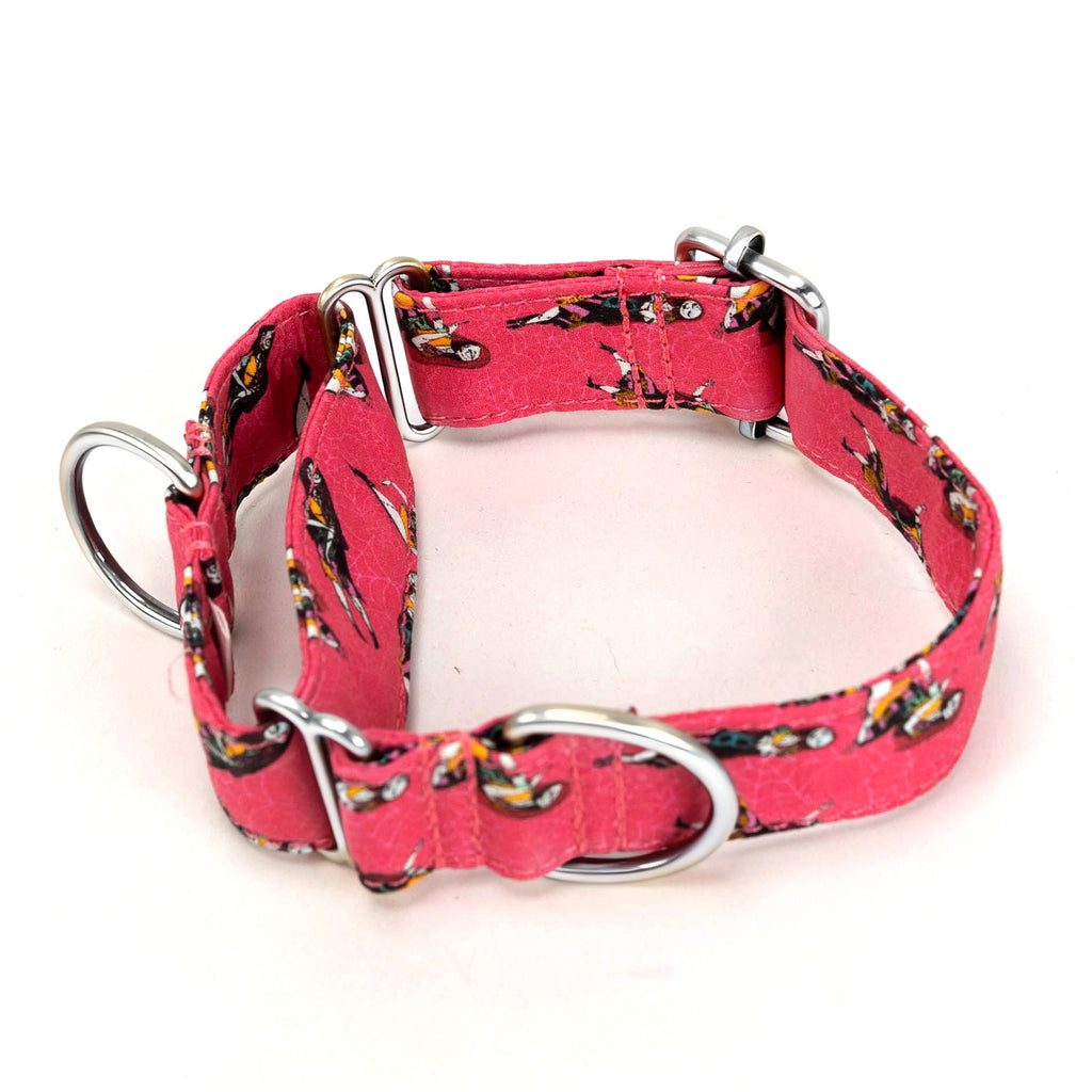 100% Cotton Martingale Dog Collar Silver Sally the nightmare before Christmas main