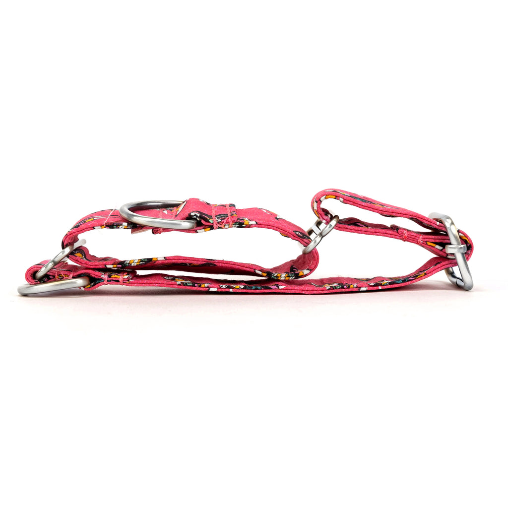 100% Cotton Martingale Dog Collar Silver Sally the nightmare before Christmas folded