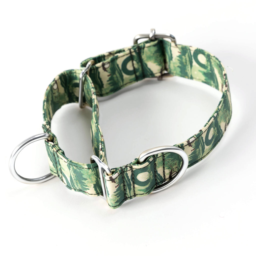 100% Cotton Martingale Dog Collar Silver The Shire LOTR main