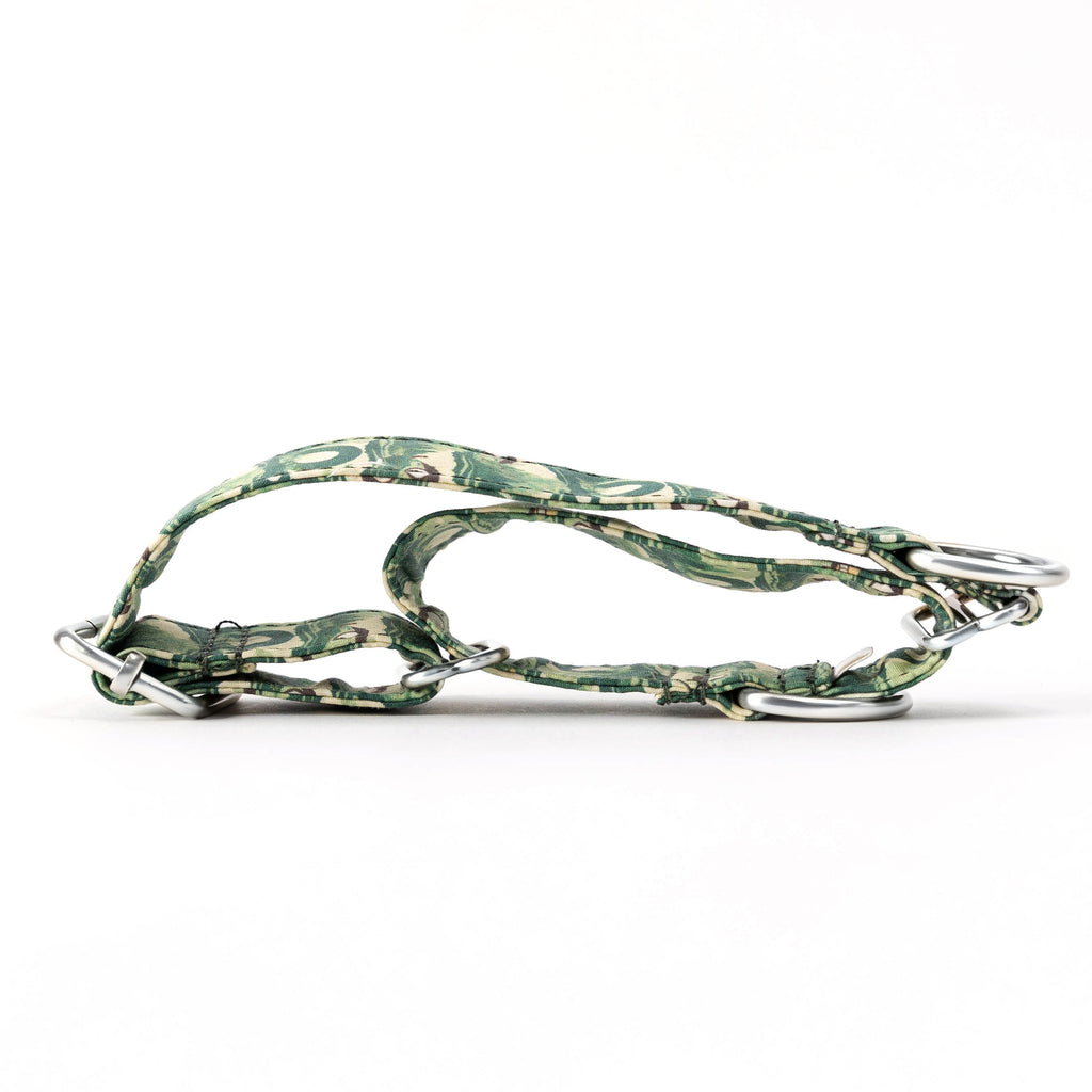 100% Cotton Martingale Dog Collar Silver The Shire LOTR folded