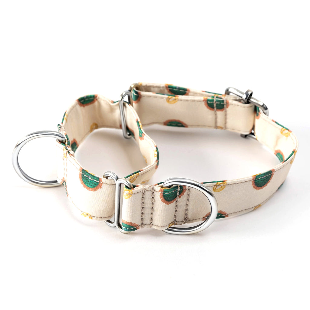 100% Cotton Martingale Dog Collar Silver The Hobbit LOTR main