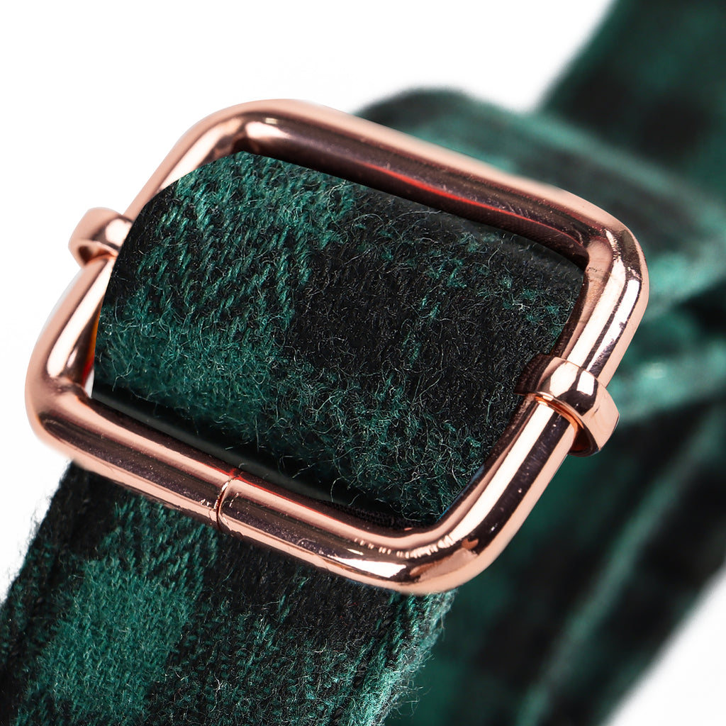 100% Cotton Martingale Dog Collar  Black Watch Army hardware