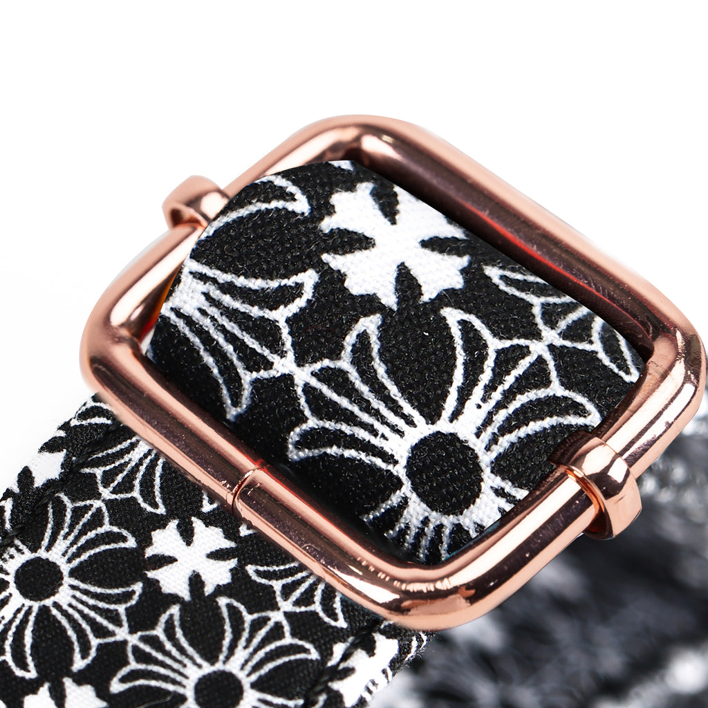 100% Cotton Martingale Dog Collar  Hearts Black hardware