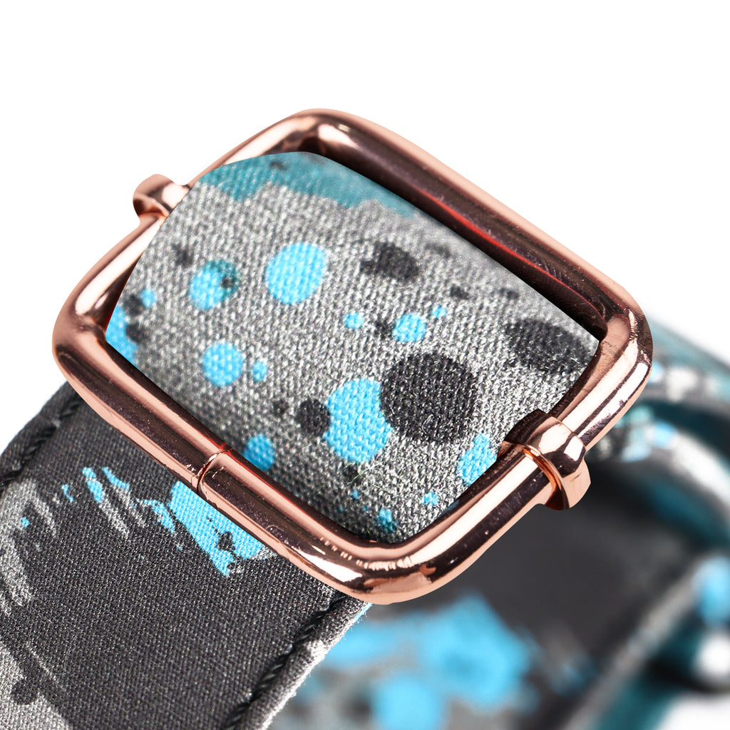 100% Cotton Martingale Dog Collar  Camouflage hardware