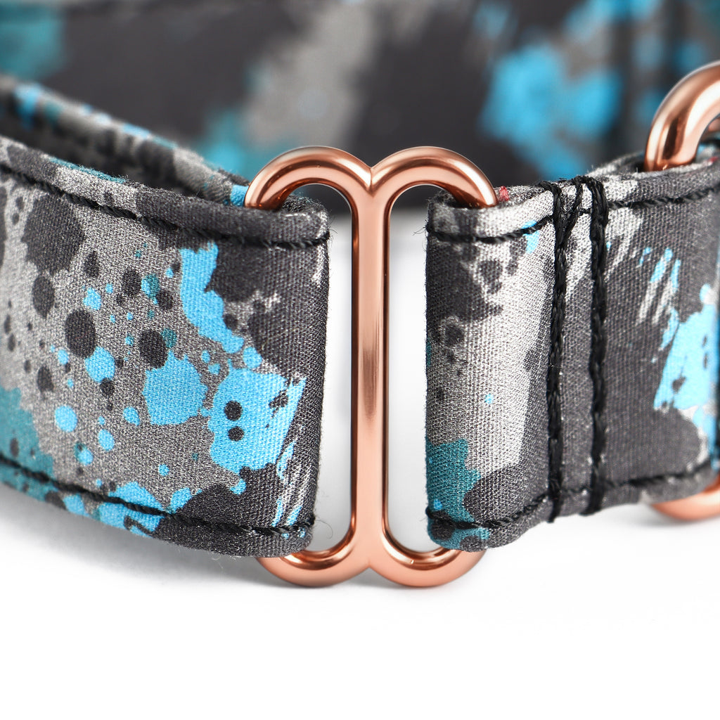 100% Cotton Martingale Dog Collar  Camouflage detail
