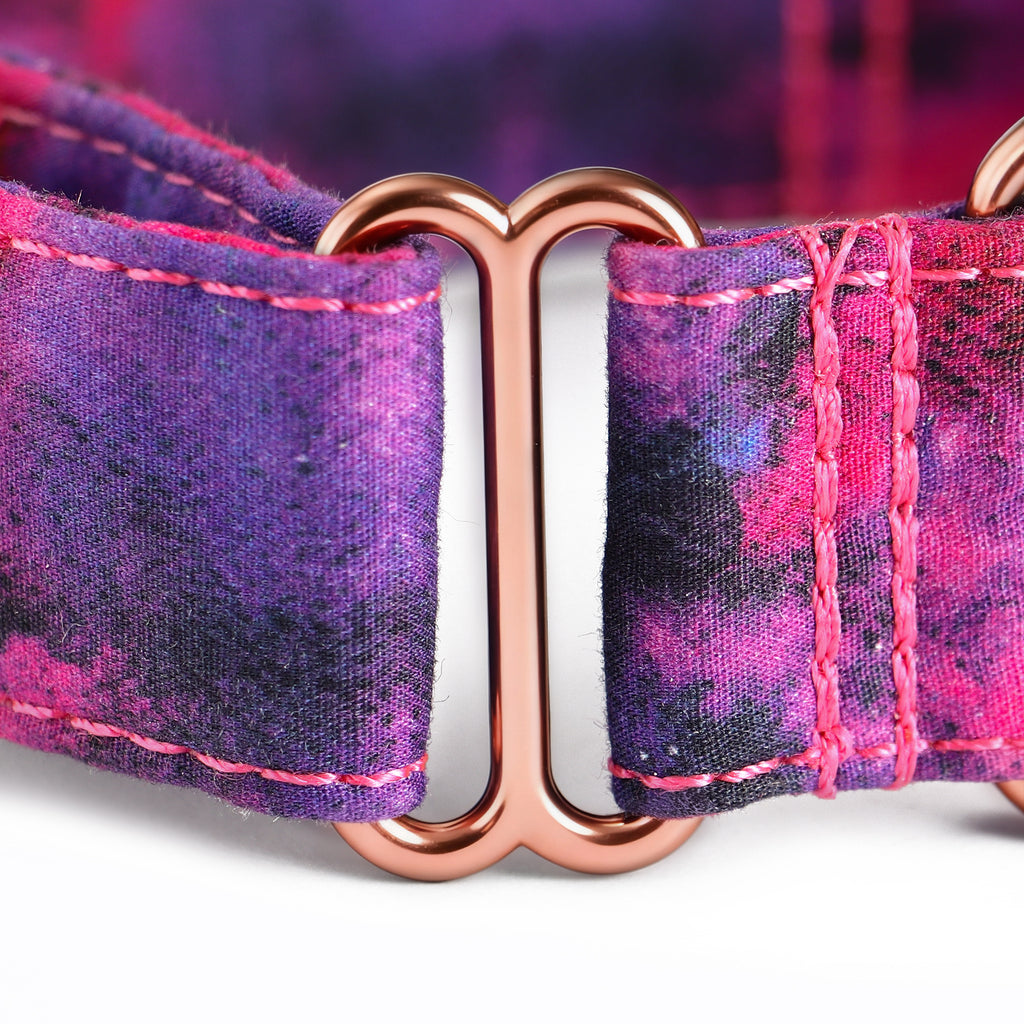 100% Cotton Martingale Dog Collar  Galaxy detail
