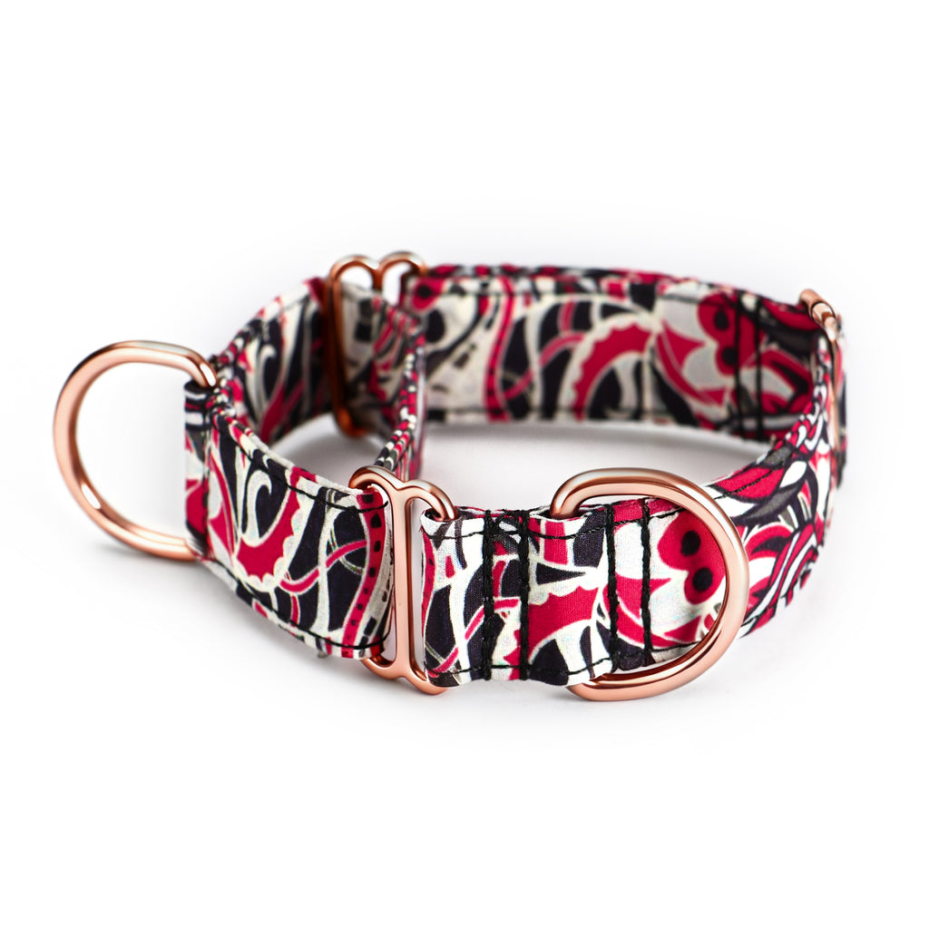 100% Cotton Martingale Dog Collar  Impressionist main