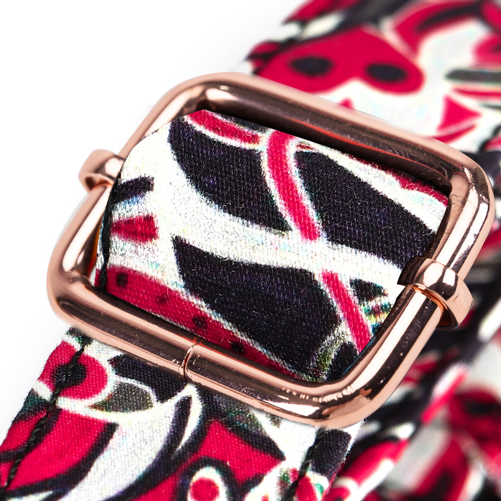 100% Cotton Martingale Dog Collar  Impressionist  hardware