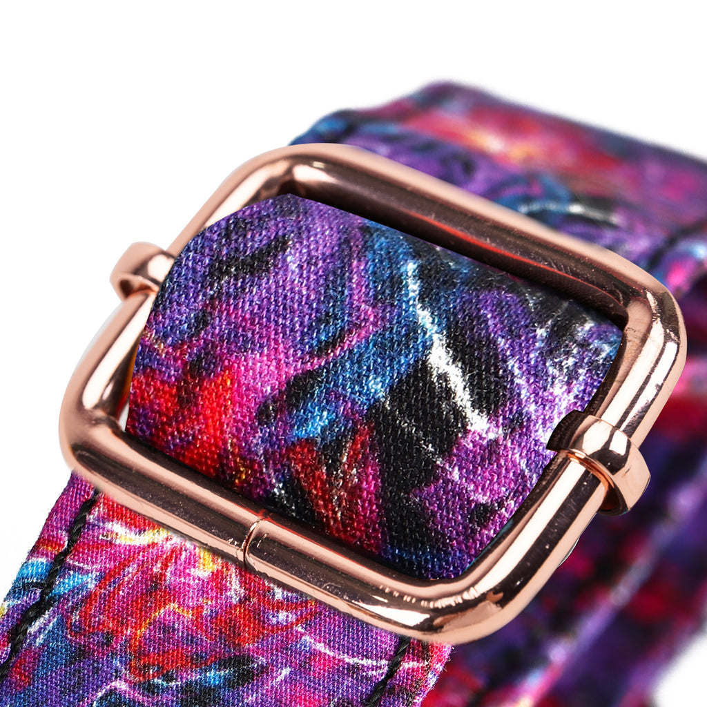 100% Cotton Martingale Dog Collar  Nebula hardware