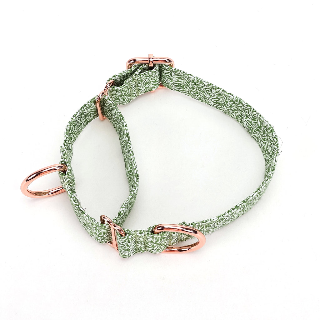 100% Cotton Martingale Dog Collar Willow Bough MAIN