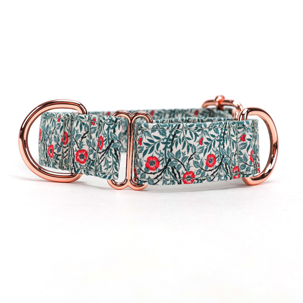 100% Cotton Martingale Dog Collar Sweet Briar SIDE